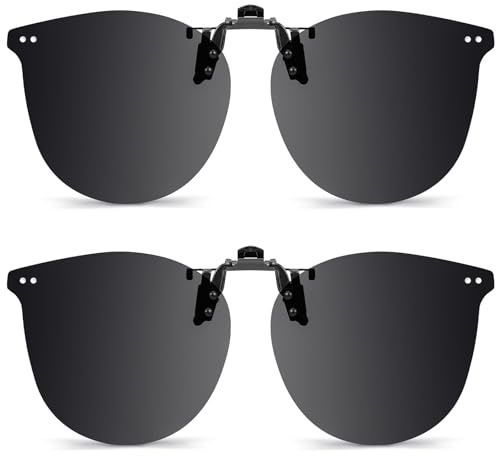 Hifot Clip-on Sonnenbrille, Polarisiert, UV400 Schutz, Flip-up, Unisex, Klassisch