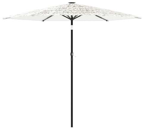 Fasba Sonnenschirm Ampelschirm Gartenschirm Marktschirm Strandschirm Schirm Sonnenschutz mit Stahlmast Weiß 223x223x213 cm