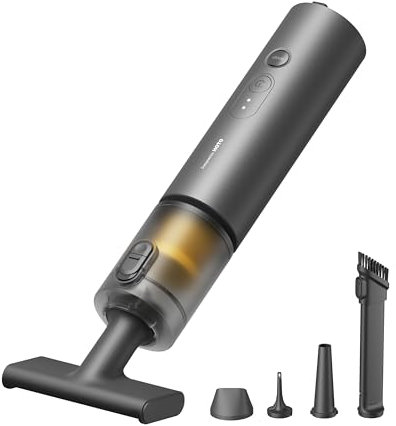 HOTO Aspirabriciole Senza Fili per Auto, 20000Pa Mini Aspirapolvere Potente, 4 in 1 Aspirapolvere Portatile, Aspira Briciole Elettrico per Auto, Casa, Ufficio, PC, Animale Domestico