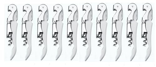 Red Wine Bottle Opener, Stainless Steel Bottle Key, Switch Bottle Cap, Waiter Restaurant, Bartender (10, White)