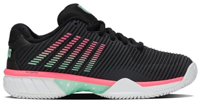 K-Swiss Tennis Hypercourt 2 Express Hb Tennisskor för kvinnor, Black/White/Neon Mint, 35