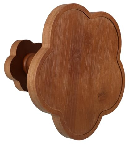 HOODANCOS Plateau Bois Décoratif sur Pied Forme Fleur pour Ranger Clés Accessoires Petits Objets Maison Bureau