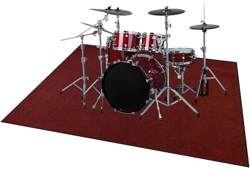 ZAJENKUB Non-Slip Drum Carpet, Professional Drum Mat Rug, Soundproof Blanket for Electronic Drum Kits Bass Drum Snare and Other Musical Instrument 200 x 170 cm
