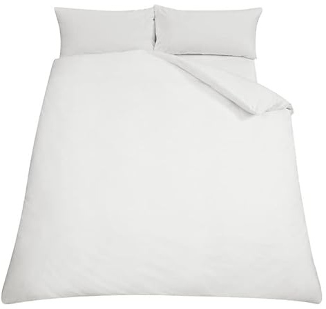 RAYYAN LINEN Duvet Cover Set WHITE 100% Egyptian Cotton 200 Thread Counts Bedding Quilt Cover Set with Pillowcases (White, Double)