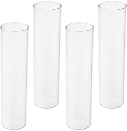 Baluue Vaso di Vetro a Forma di Provette Facile Manutenzione Decorazione Casa Moderna Minimalista 4 Pezzi per Propagazione Piante e Fiori per Composizioni Floreali