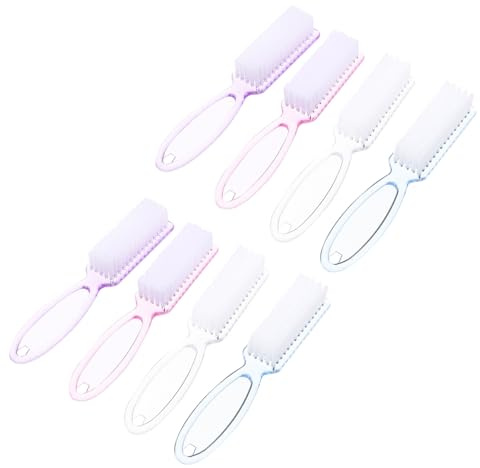 HOMSFOU Pinceaux Ongles 8 Pièces Multicolores pour Nettoyage Précis Manucure et Entretien Accessoires Onglerie