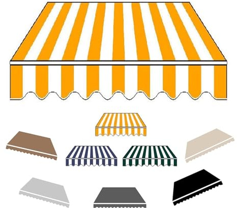 Telo di Ricambio per Tende da Sole, Tessuto di ricambi, Senza Telaio, Impermeabile e Resistente al Sole, per Balcone, Patio, Esterno, Giardino, Terrazzo,008,250x200cm