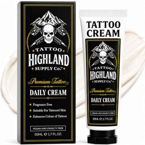 Tattoo Aftercare Cream for New Tattoos with Bisabolol and Panthenol