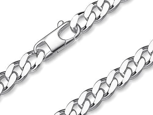 SILBERKETTEN STORE DEIN SCHMUCK ONLINE SHOP Panzerkette 8mm Breite, Stärke 2,6mm - 925 Silber - Länge wählbar 40-100cm