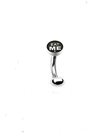7ZACC Curved Barbell Christina Vertical Hood VCH Logo Jewelry Genital Piercing 1/2 (EAT ME)