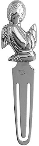 SILBERKANNE Lesezeichen Engel (7 cm) – Echt 925 Sterling Silber, Hochwertiges Design inkl. Edler Geschenkbox & Verpackung