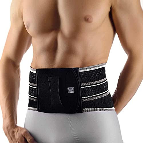 Bort StabiloBasic Rückenbandage Pelotte Lendenwirbel Stabiliserung Anatomisch, schwarz, Gr. 7