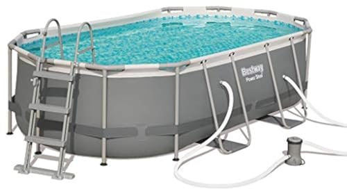 Bestway 56620-3 Set Piscina Fuori Terra Power Steel Ovale da 427x250x100 cm