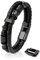 SERASAR 23cm Black Bracelet Men Gift-Box Genuine-Leather Cowhide Braided Adjust-Able Magnetic-Clasp Multi-Layer Wrap Jewellery-Box Rope Man Mans Male Mens Bracelets Band Jewelry Magnet Accessories
