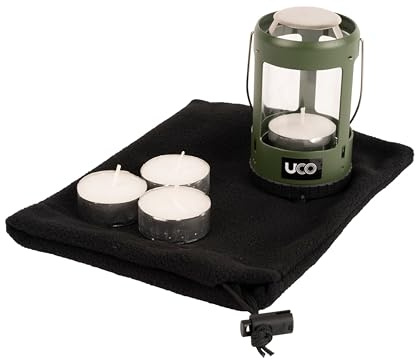 UCO Kit Mini Lanterne à Bougie Unisexe 2.0, revêtement Poudre Verte, Taille Unique