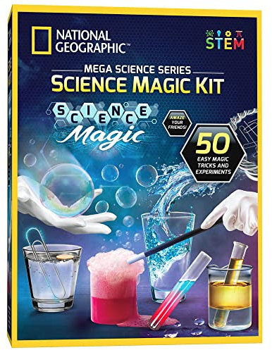 National Geographic Science Magic Kit – Wissenschaftliches Set für Kinder mit 50 einzigartigen Experimenten und Zaubertricks, Chemie-Set und STEM-Projekt, EIN tolles Geschenk für Jungen und Mädchen