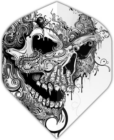 US Darts 3 Sets (9 Flights) Alchemy Hallucination (Skull) Standard Dart Flights - Ex-Tough