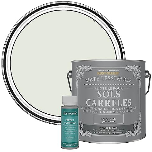 Rust-Oleum Green Washable Matt Floor Tile Paint - Sage Mist 2.5L