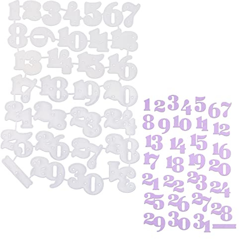 BETESSIN Zahlen Stanzschablonen 1-31 Metall Stanzform Zahlen Stanzen Klein Prägeschablone Zahlenschablonen Cutting Dies Stanzmaschinen für DIY Karten Album Scrapbooking