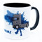 Lkw Tasse mit Namen personalisiert Geschenk für Mann Frau Lastwagen Fahrer Geburtstag Berufskraftfahrer Trucker Fernfahrer Zubehör Deko Gadgets Liebhaber lustig praktisch Artikel Becher Keramik 330 ml