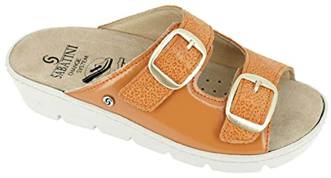 SABATINI SIMONA S1073 MICROLEO/NAPLACK ARANCIO CIABATTA CON SOLETTA ESTRAIBILE (numeric_38)