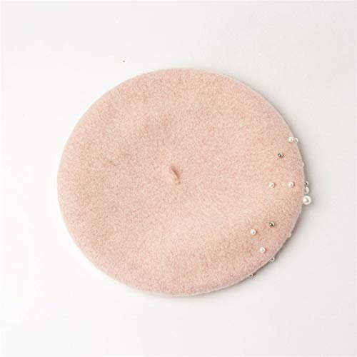 SUNMME Baskenmütze Herbst und Winter Baskenmütze Malerhut Rosa Baskenmütze Damenhut Damen (Farbe: Rosa, Größe: 56 58 cm) (Rosa 56 58 cm)