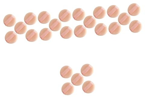 FRCOLOR 25stücke Mini-puderquaste Für Make-up Sanfte Und Tragbare Gesichts- Für Foundation Concealer Und Blush Für Unterwegs Für Empfindliche Haut