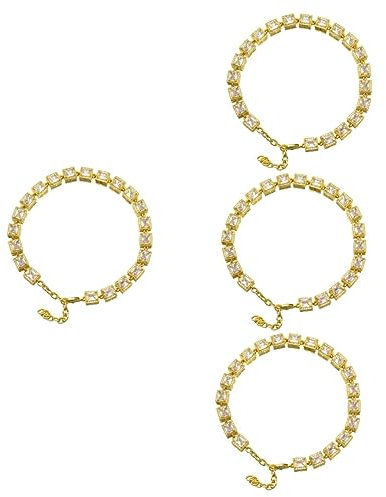 FRCOLOR 4stücke Hundehalsband Titanstahl Verstellbare Hundekette Dekoratives Halsband Für Kleine Und Mittelgroße Hunde Stylisches Design Geeignet Für Alltag Und Besondere Anlässe