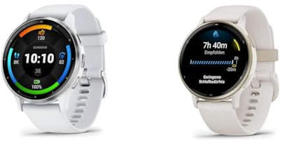 Garmin Venu 3 – GPS-Fitness-Smartwatch mit Bluetooth Telefonie und Sprachassistenz & Vivoactive 5 - GPS-Smartwatch mit 1,2 AMOLED Touchdisplay, Fitness- und Gesundheits- und Musikfunktionen