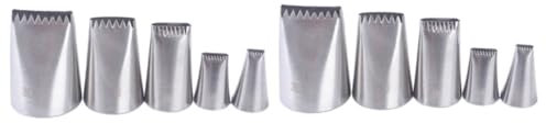 CORHAD 10pcs Stainless Steel Cake Decorating Set Shape Nozzles for Baking Accessories Squeeze Sauce Mouth Pastry Tips Nozzle
