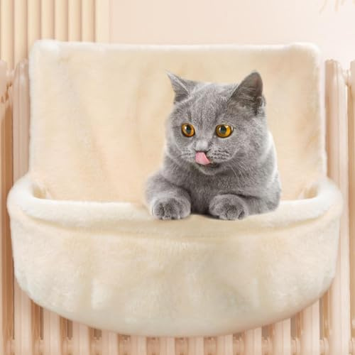 Katzenhängematte Heizkörperbett Für Katzen Und Hunde, Plüsch Heizungsliege | Mit Langlebigem Eisenrahmen, Weiches Warmes Hängebett Für Heizungen 46x26cm