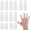JJUNW 14 protectores de silicona para dedos, dos tamaños, protección para el pulgar, apoyo para eccemas de manos, artritis de dedos, trabajo, deportes, tareas domésticas (blanco)