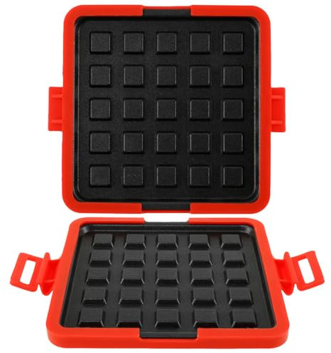 Microwave Toastie Sandwich Maker with Adjustable Silicone Straps Non Stick Toastie Maker Fast Cooking Microwave Sandwich Maker Dishwasher Safe Microwave Toaster Maker for Baking 7(Gules)