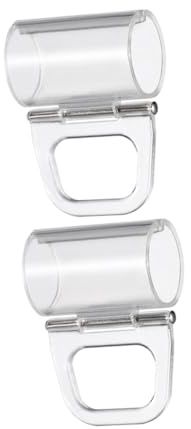 ABOOFAN Manijas Inalámbricas para Persianas Enrollables De 20 Mm, Clips Transparentes De Plástico, Fijación Estable Sin Cordón, Accesorios para Cortinas Ventanas, Paquete De 2 Unidades
