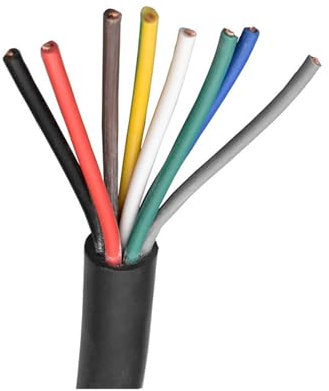 Apparecchiature di comunicazione Cavo elettrico RVV da 5 metri 2/3/4/5/6/7/8 core 26/24/22/20/18AWG Cavo del segnale di controllo Cavo in PVC con guaina isolato in rame Fili e cavi(2Coeres 5Meters,24