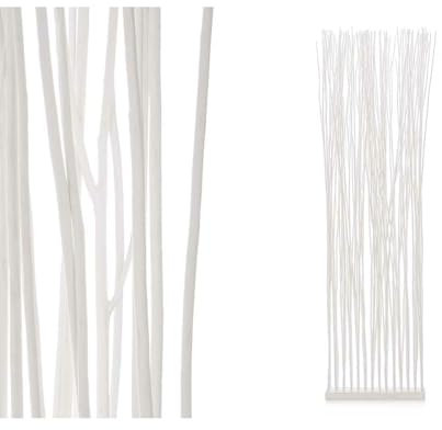 Paravento Bastoncini Bianco Legno di Salice 50 x 185 x 12 cm - Marca: Gift Decor - EAN: 8430852946614
