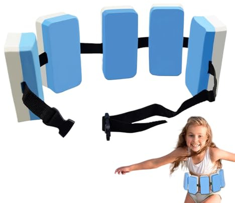 Kinder Eva Schwimm Gürtel, Schwimmgürtel Kinder 7-10 Jahre Mit 5 Block, Schwimmhilfe Mit Einstellbarer Schnalle, Nicht rutschfeste Wasser Aerobic Geräte, Pool Fitness Tool