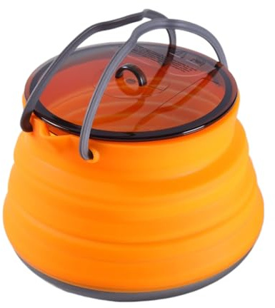 Camping Tea Kettle - Foldable Silicon Coffee Pot,1.5L Boiling Water Cookware Kitchen Gadget Open Fire for Apartment Backpacking Traveling Picnic Hiking