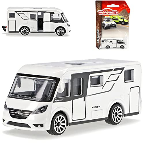 alles-meine.de GmbH Hymermobil Hymer Exsis 1 Weiss Wohnwagen Camping 1/64 Majorette Modell Auto mit individiuellem Wunschkennzeichen
