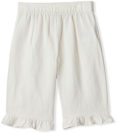 Amazon Essentials x Sofia Grainge Pantalón sin Cordones de Lino y Algodón con Volantes Unisex Bebé
