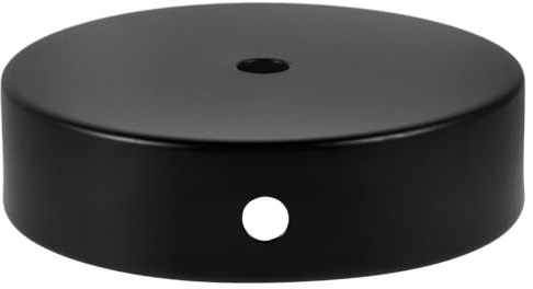 UKCOCO Runder Lampenfuß aus Schwarzem Eisen Massiver Tischlampenfuß mit 10mm Zentralem Loch Portable und Zarte Leselampe für Wohnzimmer und Jubiläen