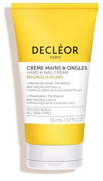 Decléor Crème Mains & Ongles Magnolia Blanc 50ml – Crème Nourrissante pour Mains Sèches qui Nourrit Intensément, Renforce la Barrière Cutanée, Laisse la Peau Douce et Lissée