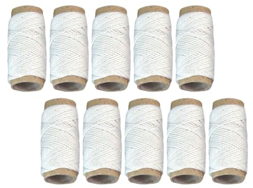 BETOOKY 20 Rolls Butchers Twine Cotton Meat Thread Sausage Meat Parcel String with Good Elasticity High-grade Cotton Material and Weaving A Net