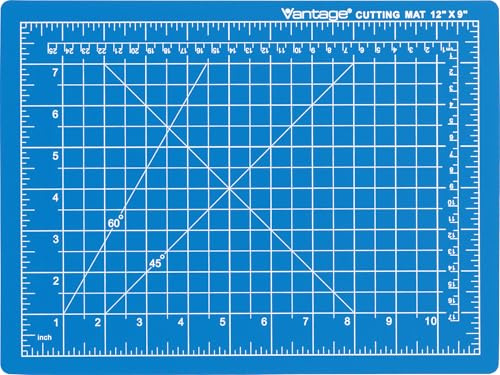 Dahle Vantage 10690 Premium Self-Healing Cutting Mat, 9x12, 1/2 Grid, 5 Layers for Max Healing, Perfect for Crafts & Sewing, Blue