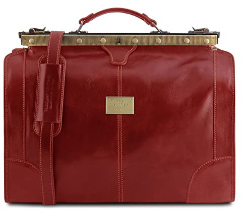 Tuscany Leather. Madrid - Maulbügelreisetasche aus Leder - Klein - TL1023 (ROT)