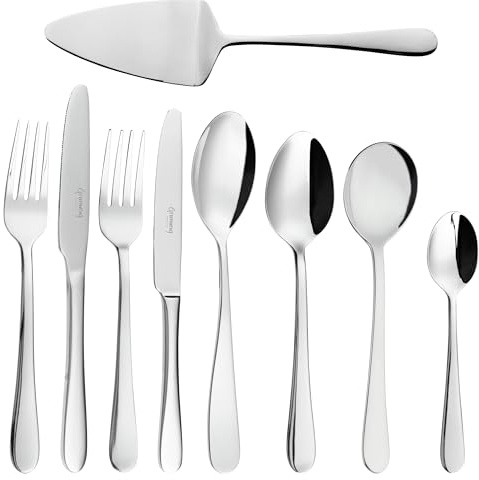 Grunwerg Windsor Carded 60-Piece Boxed Mirror Cutlery Set 60BXWDR, 18/0 Stainless Steel