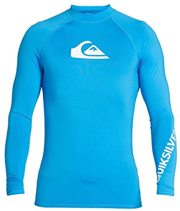 Quiksilver Herr All Time Ls Långärmad Rashguard Surf Skjorta Rash Guard, Blithe, L