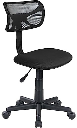 BAKAJI Sedia girevole scrivania regolabile in altezza poltrona con ruote ufficio cameretta, schienale ergonomico seduta imbottita (Nero)