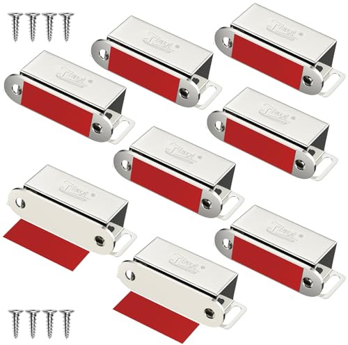 Calamita Porta Jiayi 8 Pezzi Chiusura Magnetica Porta Inox Forte Chiusure Magnetiche per Ante Cucina Mobili Magnete Porta Chiusura per Cassetti Magneti Armadio Chiusure Chiudiporta Calamita