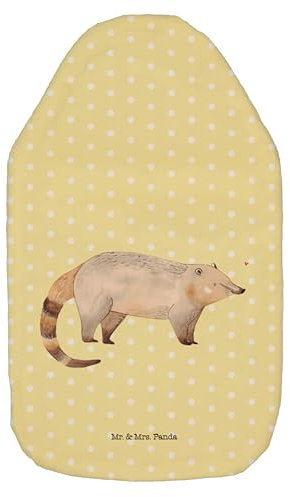 Mr. & Mrs. Panda Wärmflasche Nasenbär - Geschenk, Tiermotive, Kleine Wärmflasche, Wärmekissen, Rüsselbär, Nasenbären, Gute Laune, Tiere, Wärmflasche